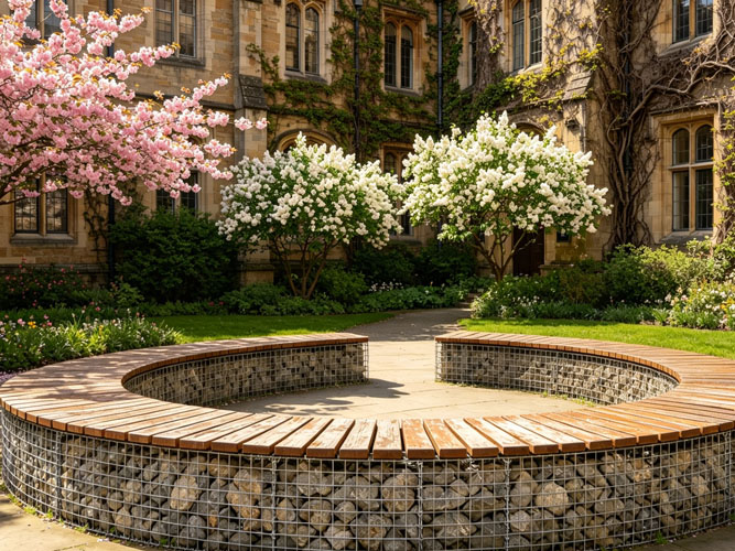 Circular Gabion Bench